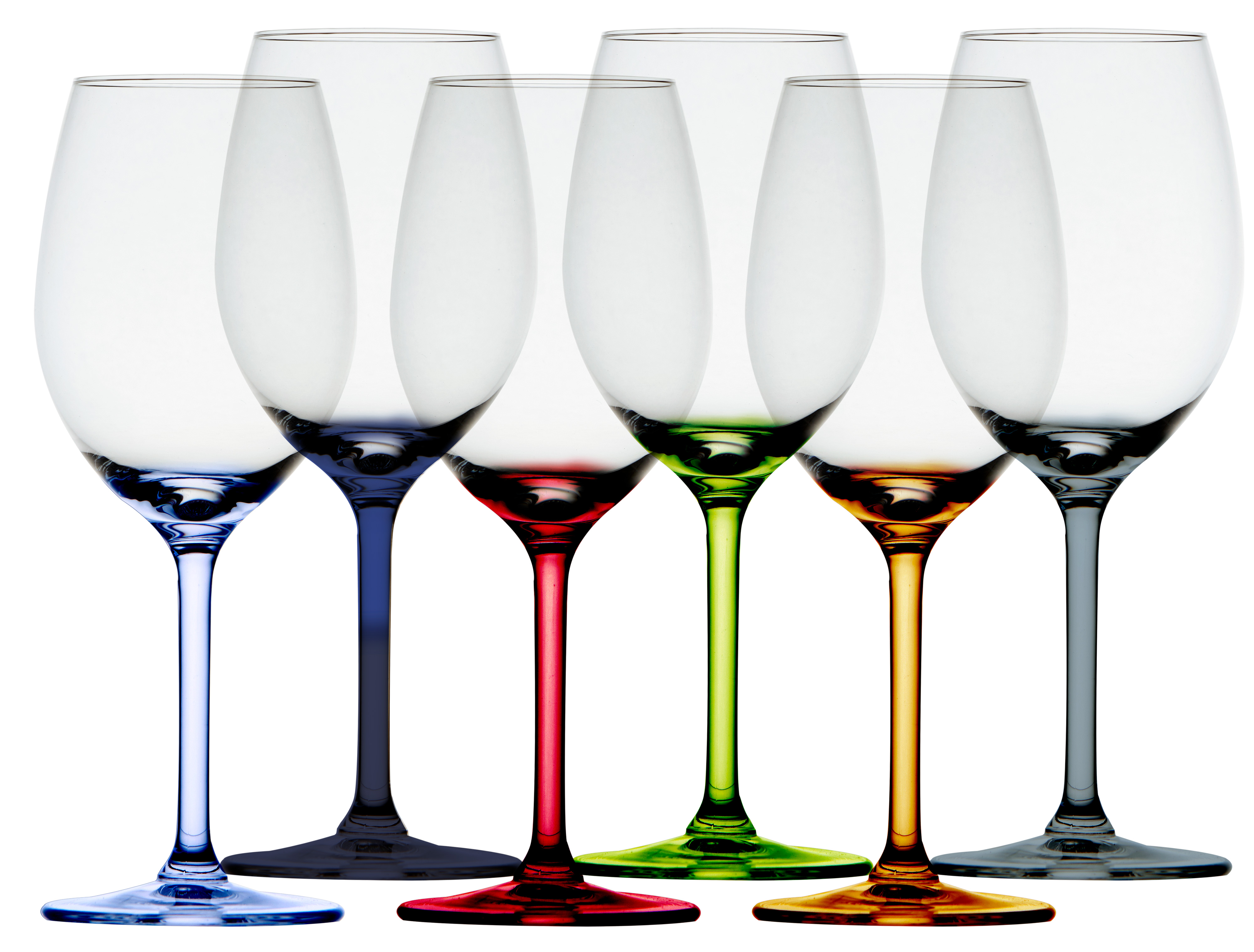Party Weinglas bunt NEU - 6er Set