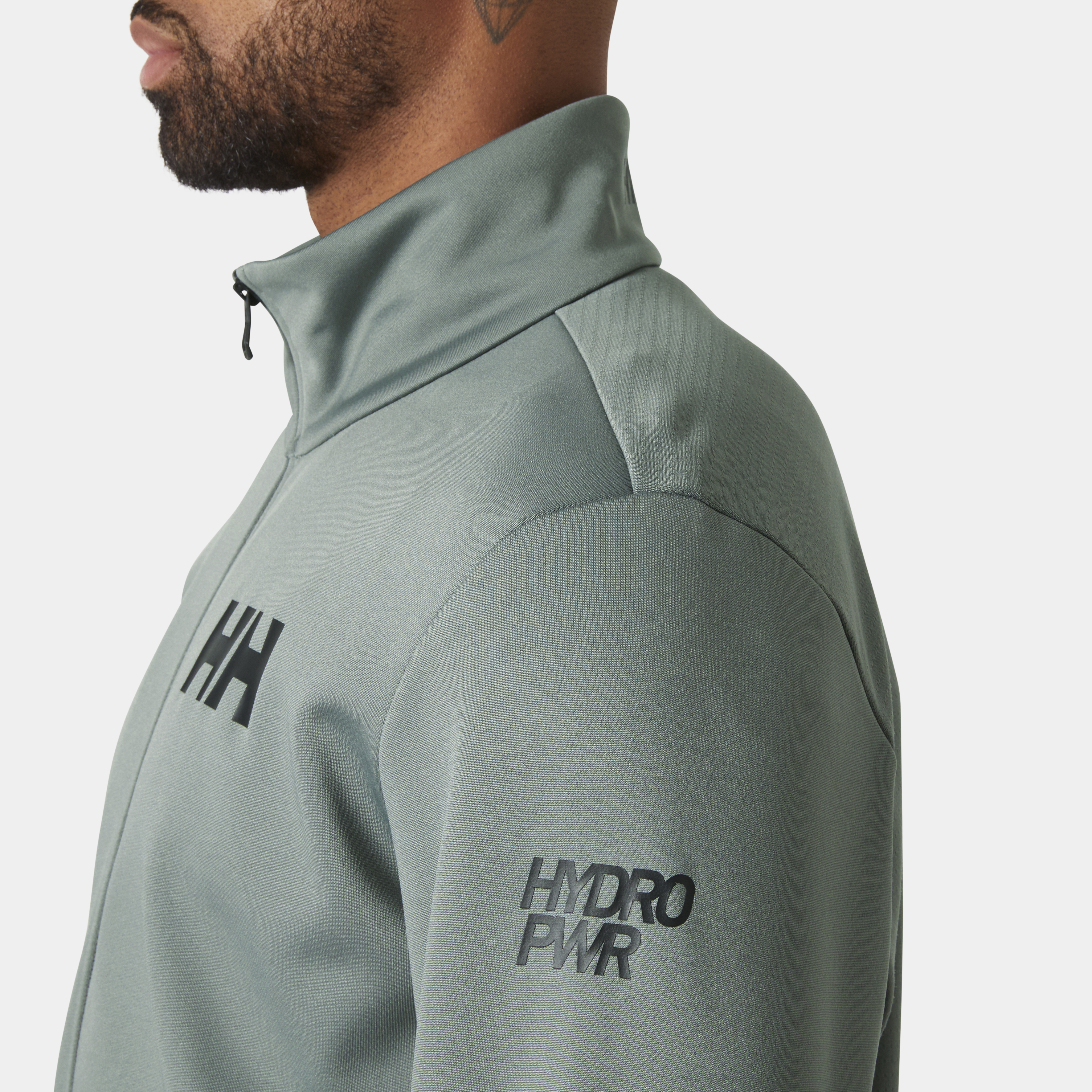 Helly Hansen HP Fleece Jacke 2.0 Herren grau/grün Helly Hansen HP Fleece Jacke 2.0 Herren grau/grün