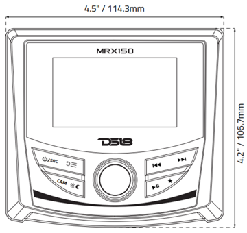 DS18 Radio MRX150 eckig DS18 Radio MRX150 eckig