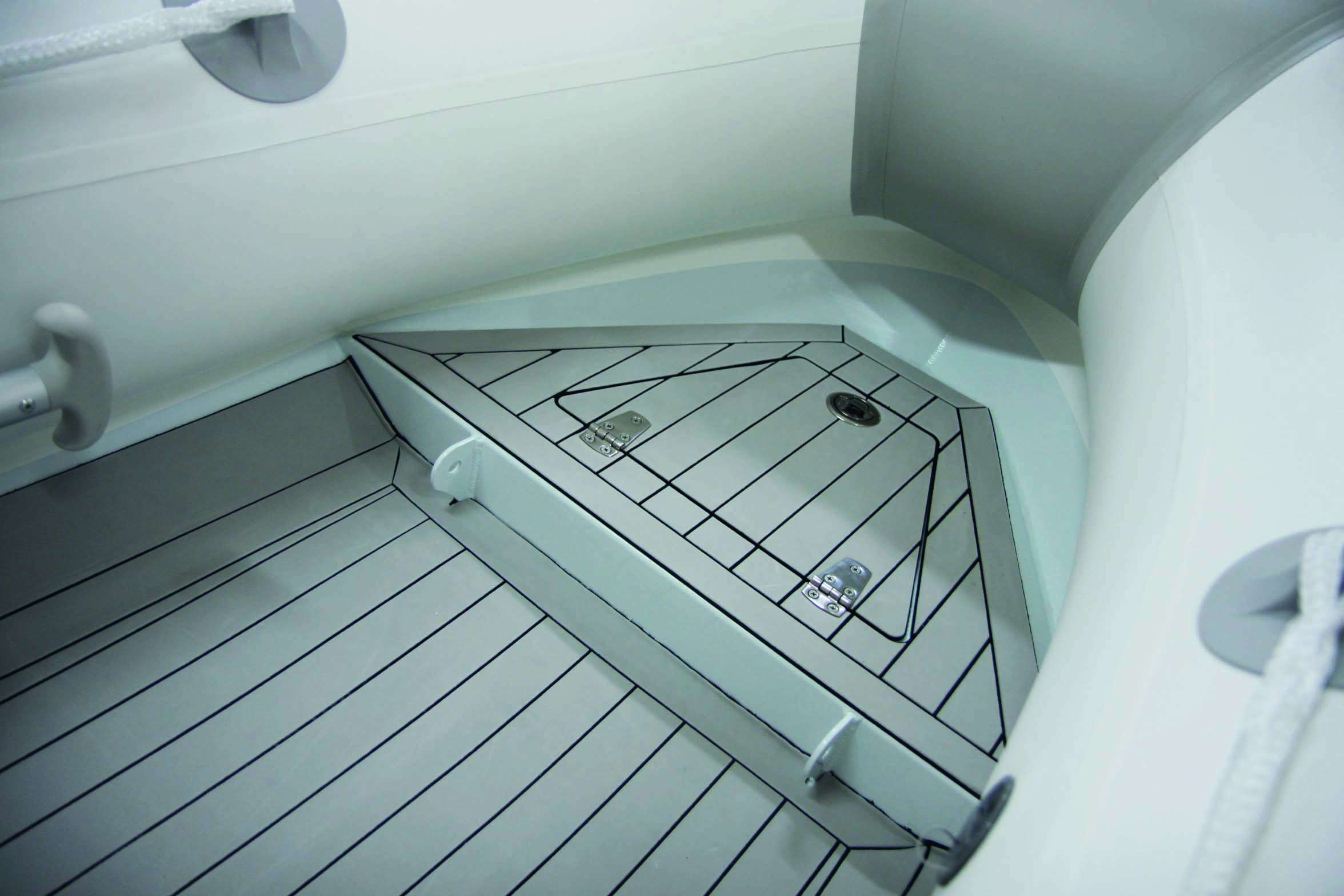 Ribstar ALU PRO 340 weiß/grau PVC, mit geradem Innenboden
