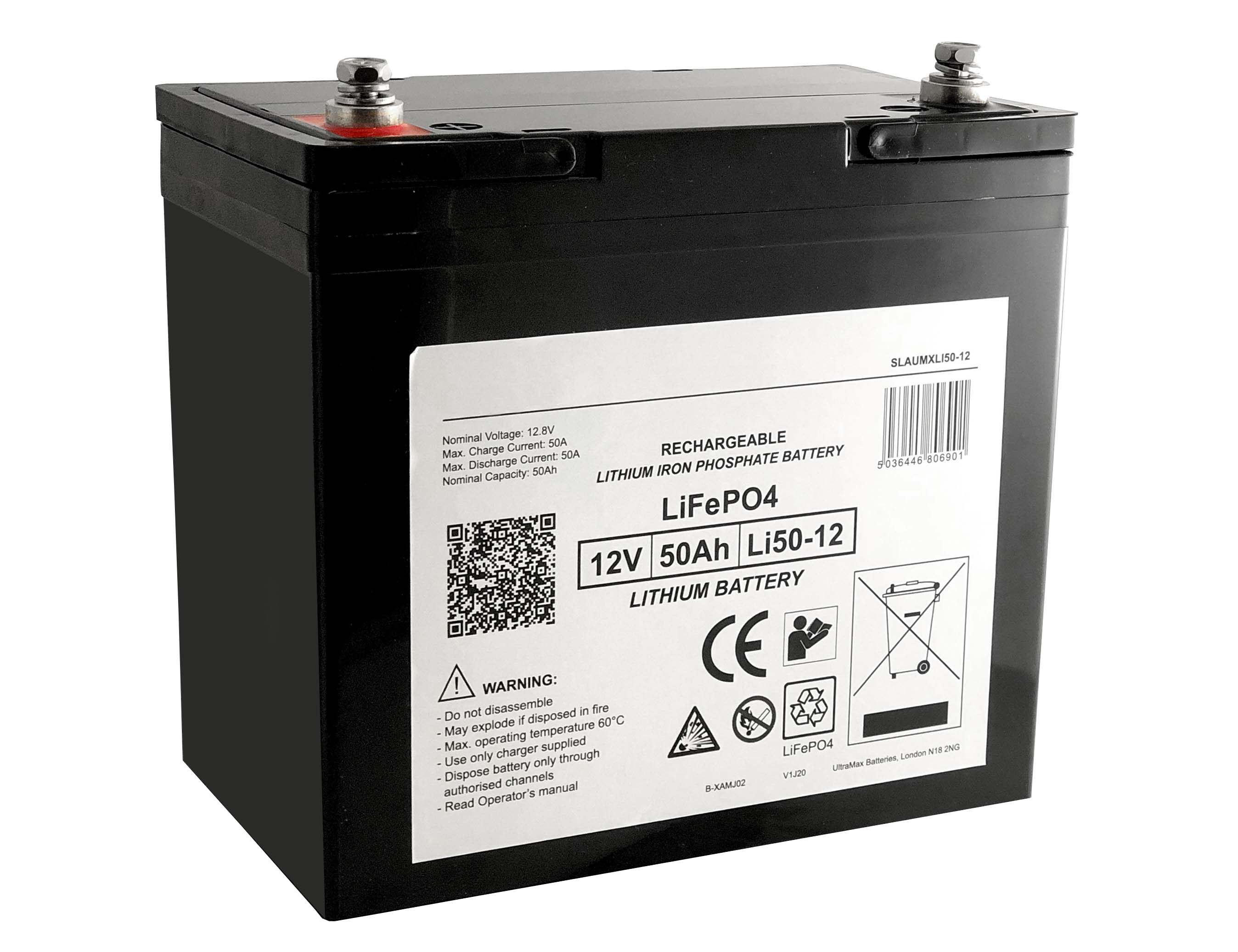 LiFePO4 Batterie 12V 50Ah