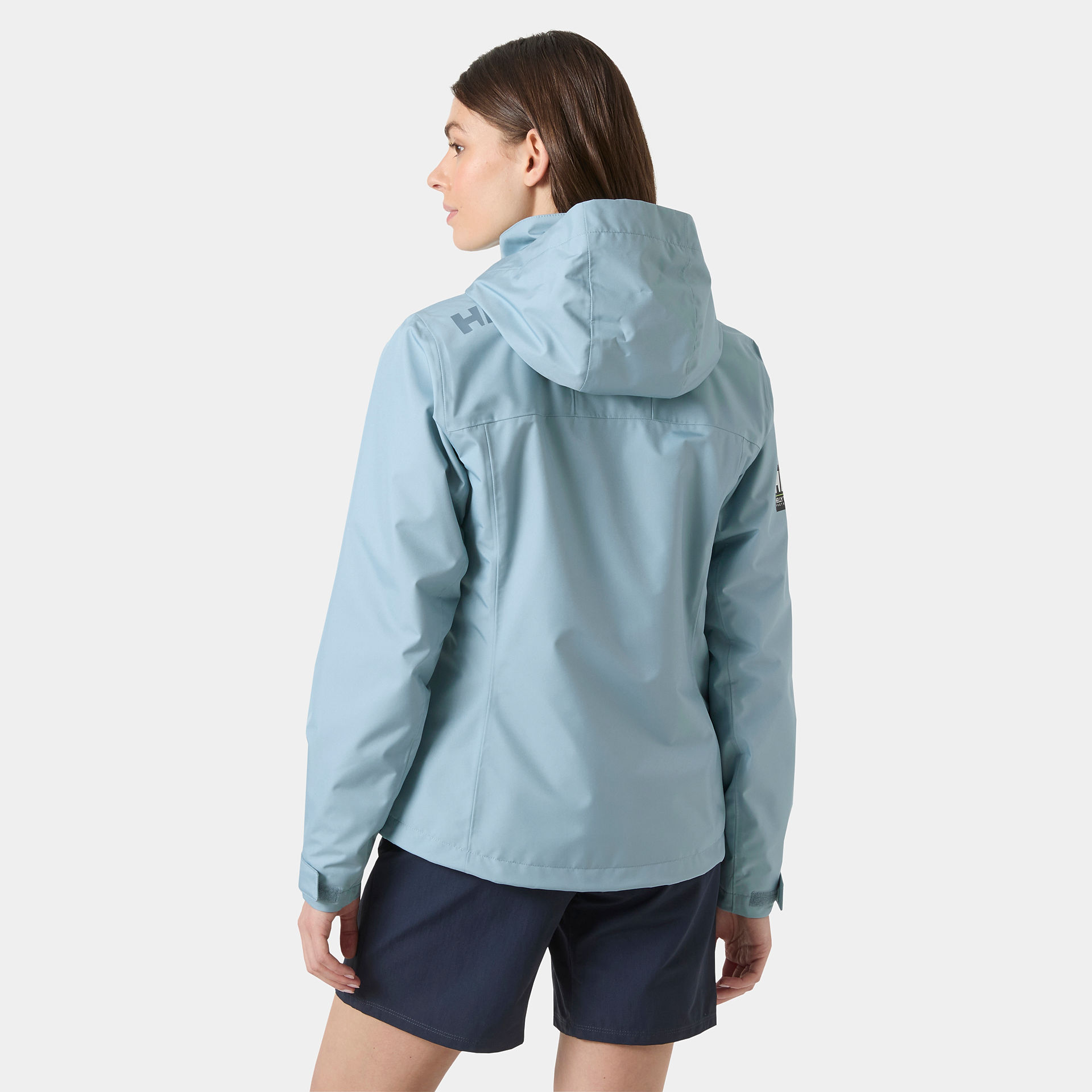 Helly Hansen Crew Jacke mit Kapuze Damen hellblau