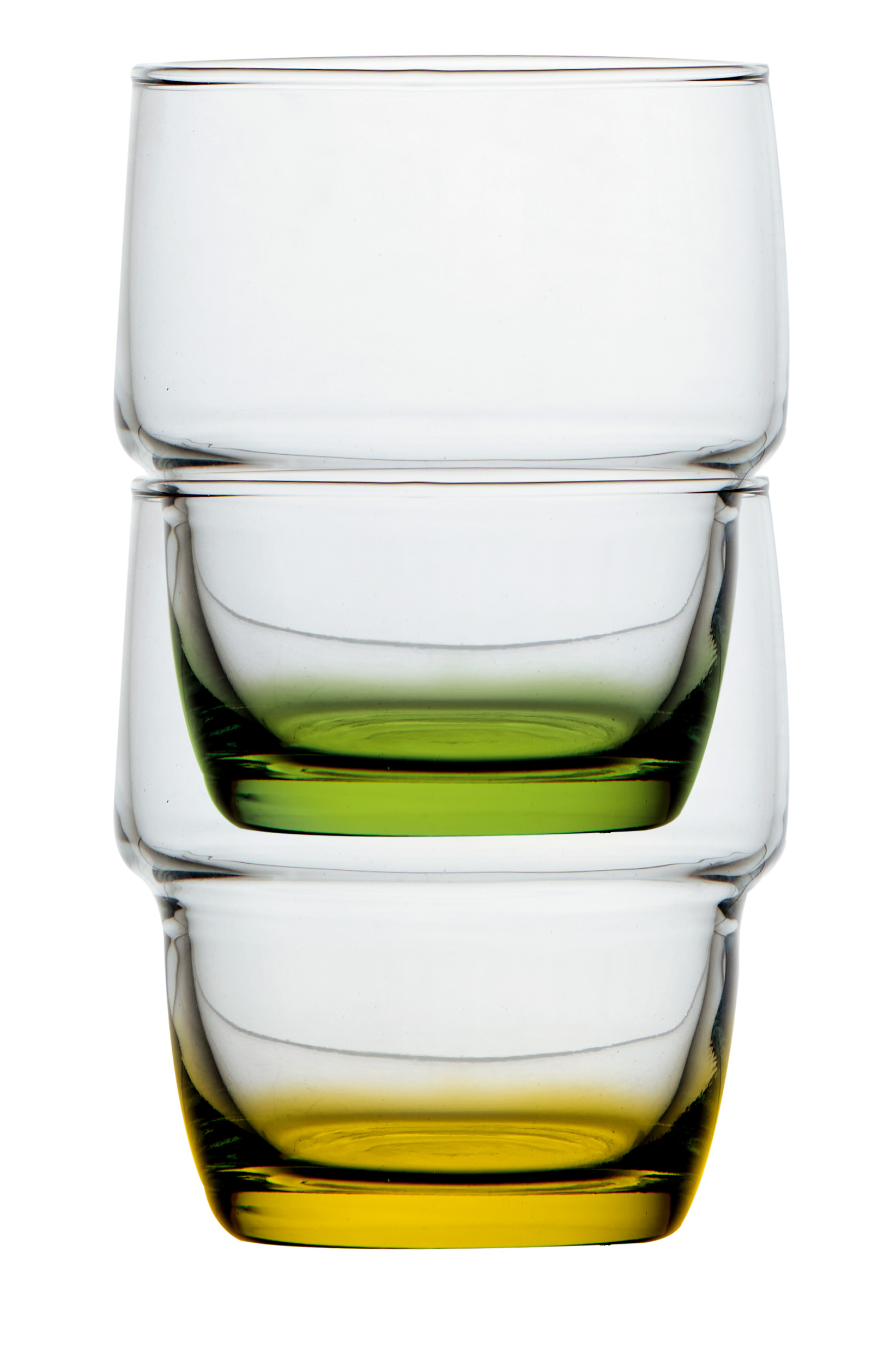 Party Wasserglas bunt stapelbar NEU - 6er Set