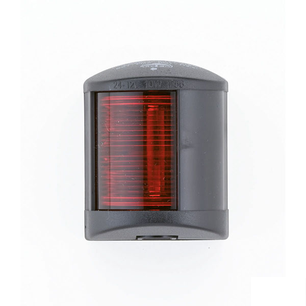 Trem Croce Easy LED Positionslicht Backbord  /rot  12V mit schwarzem Gehäuse