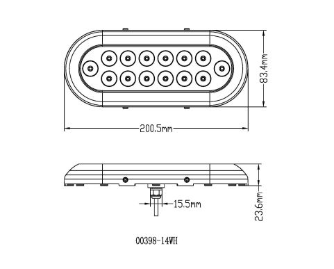 Unterwasserscheinwerfer LED weiß/blau 12V - 24V