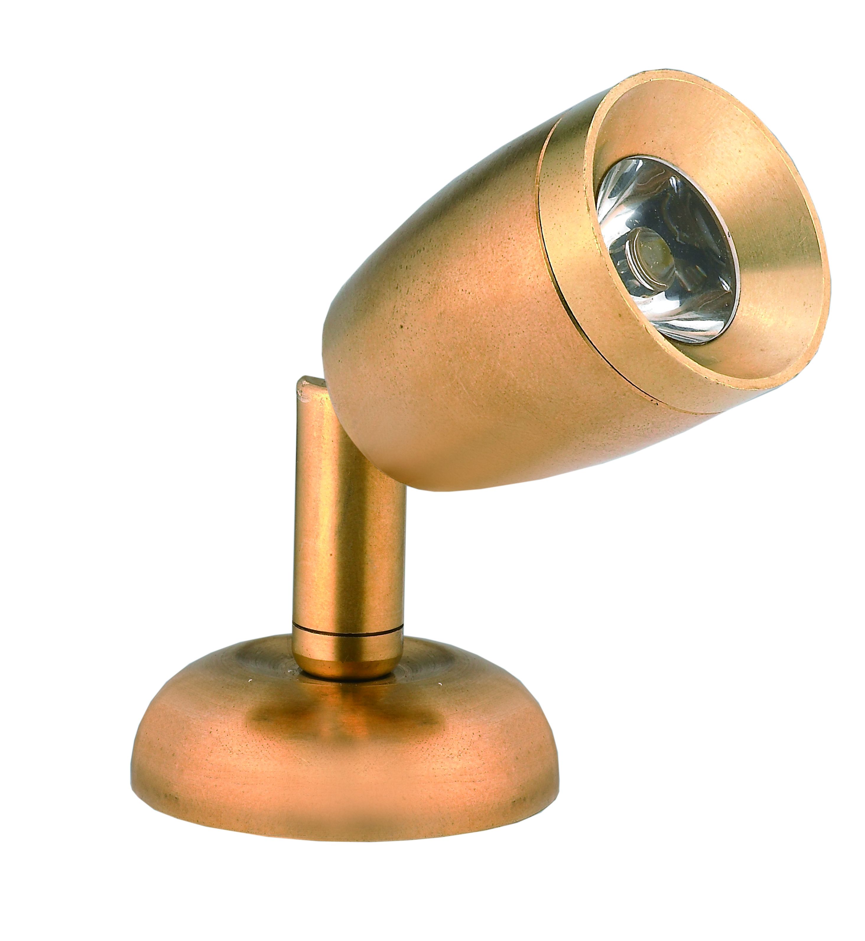 Mini LED Leseleuchte aus Messing