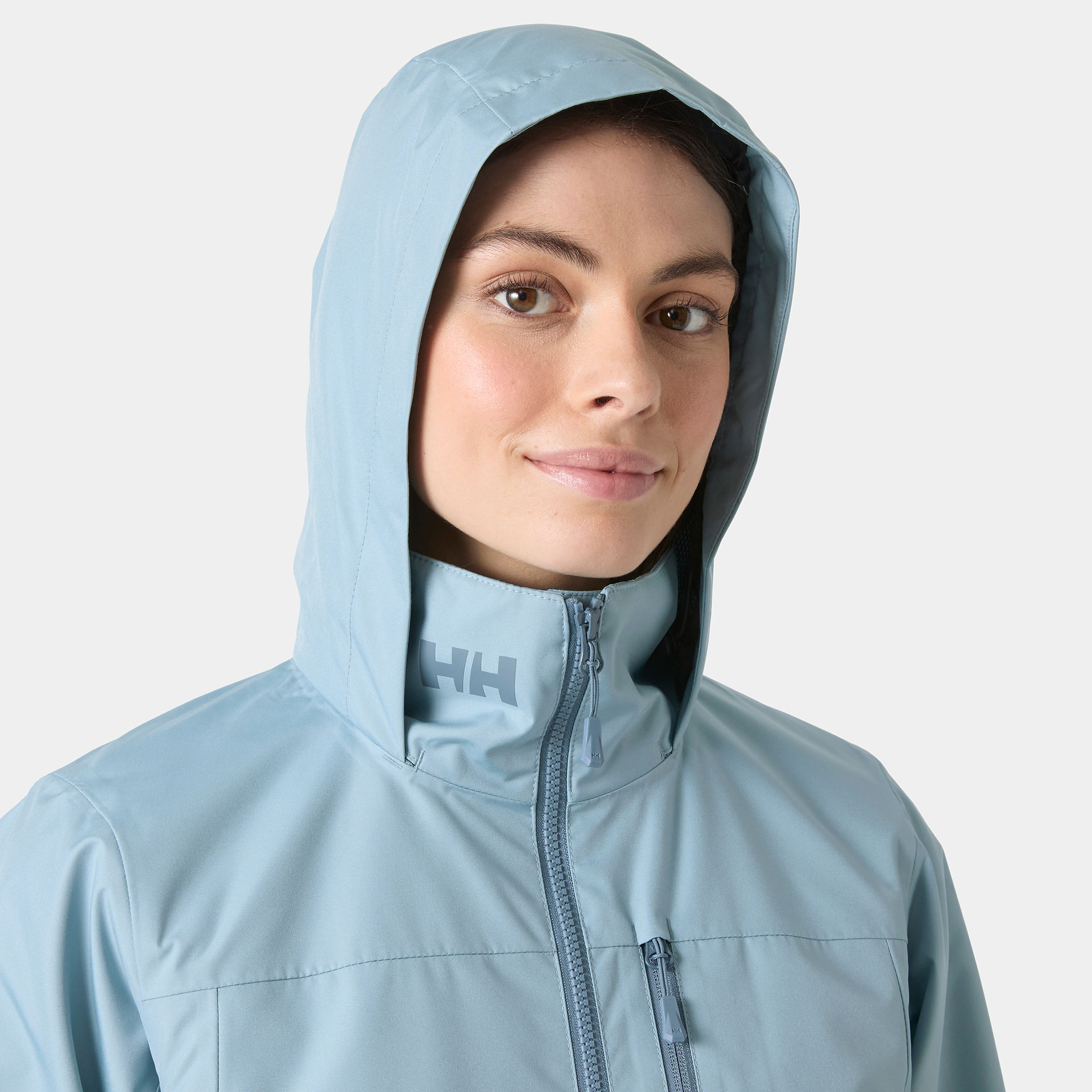 Helly Hansen Crew Jacke mit Kapuze Damen hellblau