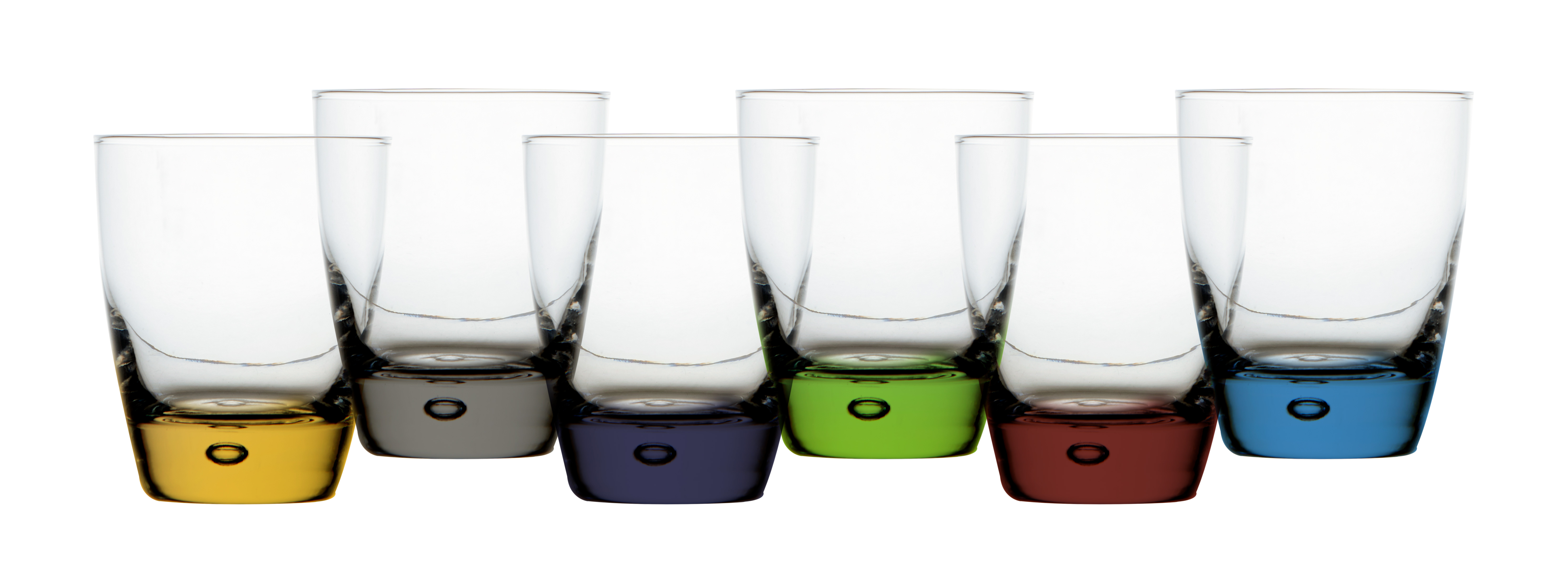 Party Wasserglas bunt NEU - 6er Set
