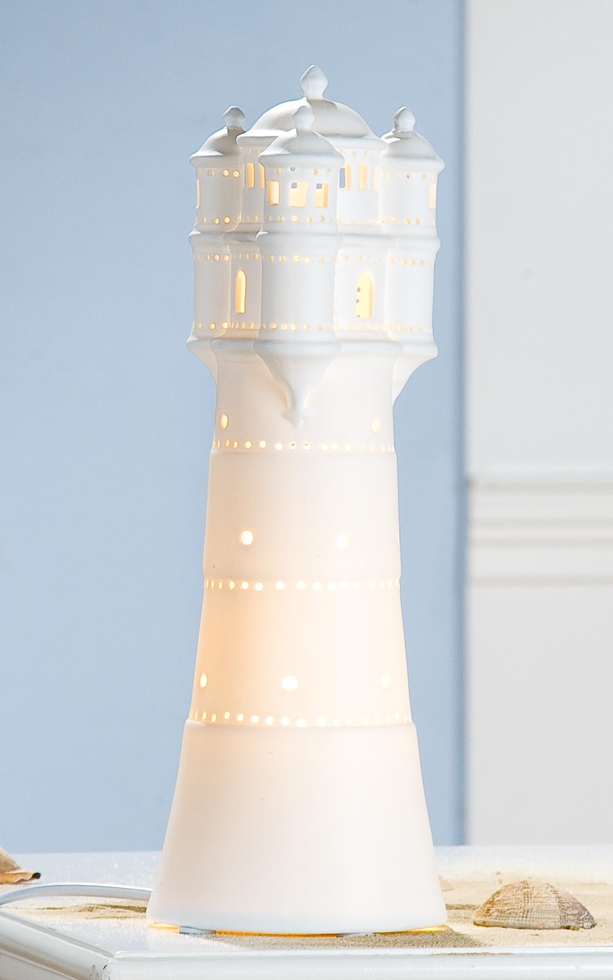Porzellan Lampe Leuchtturm