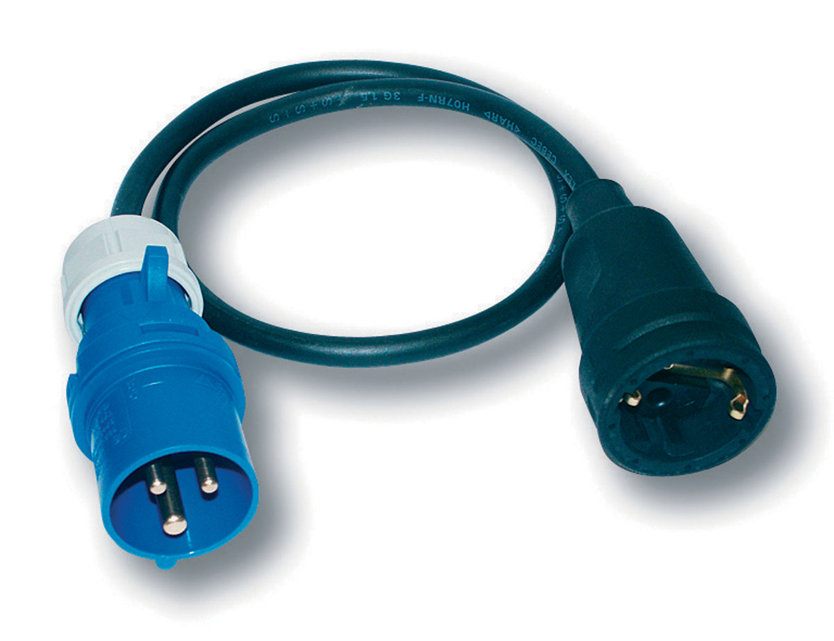 CEE-Adapter CEE Kupplung auf Schuko Stecker Kopie